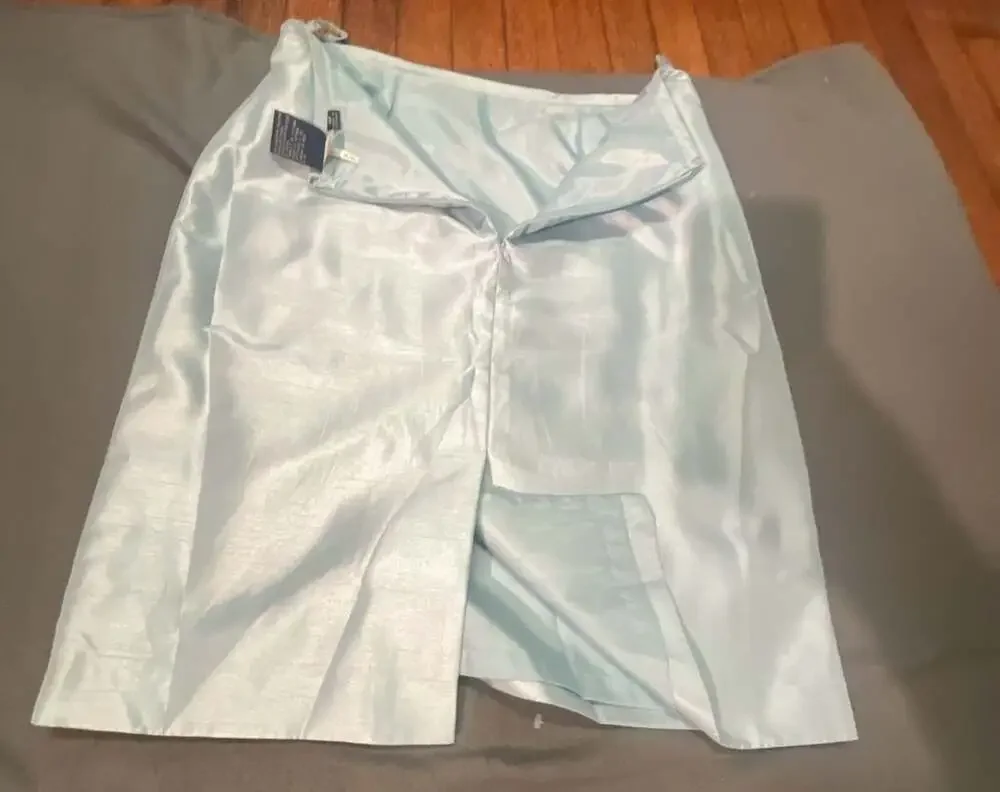 Jones Wear Suit Size 10P Light Blue Skirt Set Jacket Polyester